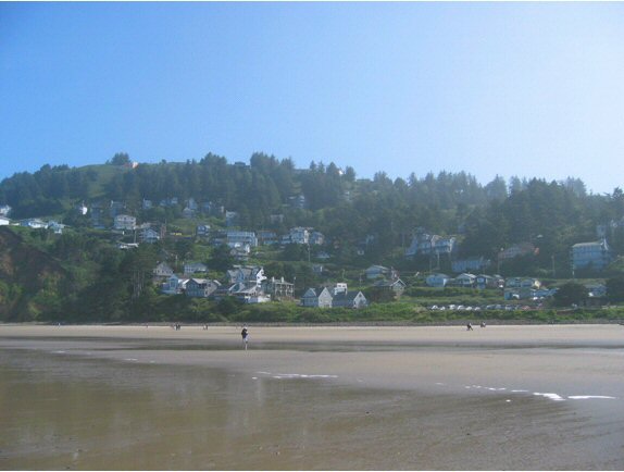 View of Oceanside Village from beach