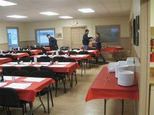 Finishing pancake setup